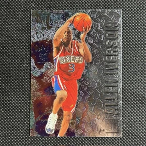 1996-97 Fleer Metal Rookie Allen Iverson #201 RC Philadelphia 76ers - Picture 1 of 2