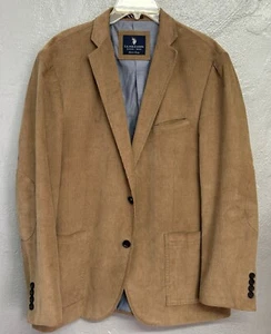 U.S. Polo Assn Cord Blazer Herren Gr. Large Patch Ellenbogen - Bild 1 von 8
