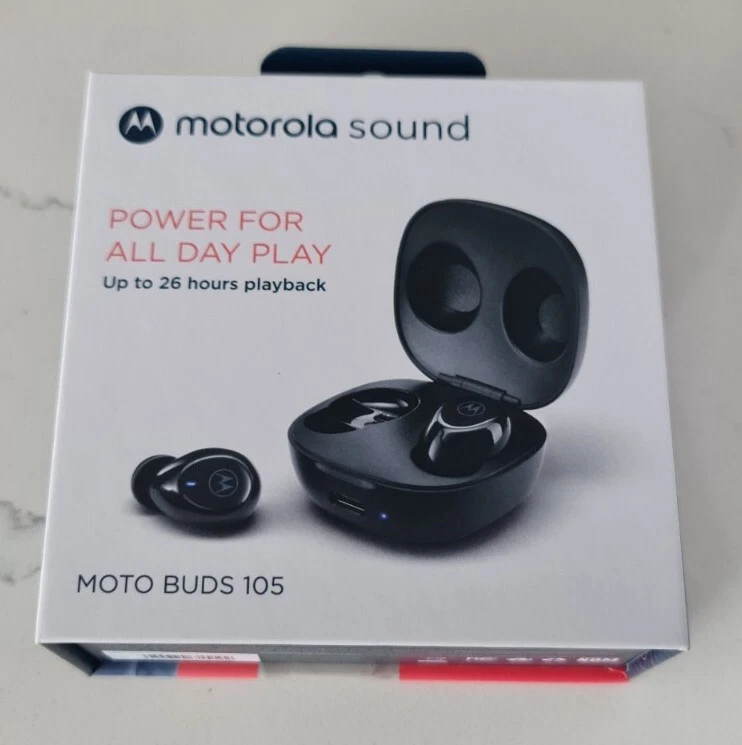 Motorola Buds 105 True Wireless Black 21HRs Playtime IPX5 Water resistant