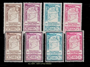 1943 Asiria Presidente Hassani y mapa correo aéreo SCT. C99-C106 MI.470-473 479-482 - Imagen 1 de 1