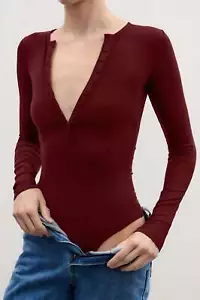 NEW BAYSE BRAND BAYSE BRAND Womens Lara Bodysuit - Wine - Picture 1 of 4