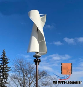 800W Home Use Vertical Wind Turbine 12V 24V 48V VAWT Darrieus Wind Generator - Picture 1 of 9
