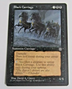 Magic The Gathering - Black Carriage Card -  Homelands - Picture 1 of 6
