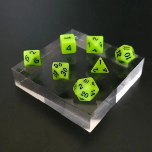 Juego completo de dados - verde lima neón - D4 a D20 - Dungeons & Dragons - D&D - Imagen 1 de 1