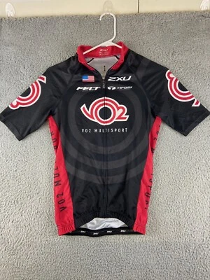 Chaleco de ciclismo 2XU para hombre negro rojo medio sin mangas fieltro VO2 multideporte Foto 1 de 4