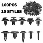 100X Trunk Screw Rivets Set Car Bumper Fender For Auto Plastic Fastener Clips