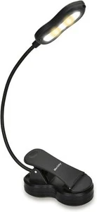 Rechargeable Book Light, LED Clip on Reading Light for Book in Bed, 3 Color × 3 - Picture 1 of 6