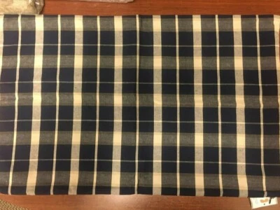 NEW Pottery Barn Douglas Plaid Lumbar Pillow Cover Sham Cotton Linen Blue Beige - Image 1 of 3