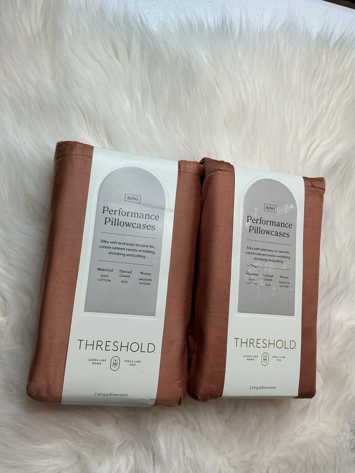 Pillowcases Threshold Performance Pillowcases 400 Thread Count King Size Orange