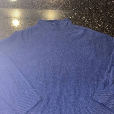 Suéter Anthropologie Alani Cashmere Cuello Simulado por Pilcro, Azul Marino, SP, ¡Nuevo! Foto 1 de 4