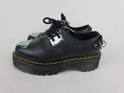 Zapatos de cuero Dr. Martens 1461 Quad HDW para mujer talla 8 punta metálica expuesta negros  Foto 1 de 4