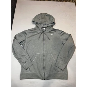 Nike Therma FIT Hoodie-Jacke mit durchgehendem Reißverschluss Herren mittelgrau sportlich Activewear - Bild 1 von 8