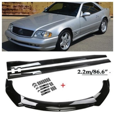 For Mercedes-Benz SL500 SL600 Front Bumper Lip Splitter Spoiler Side Skirts Kits - Image 1 of 4