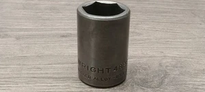 Vintage Wright Tools USA F-4822 Shallow 11/16" Impact Socket 6 Point 1/2" Drive - Picture 1 of 4