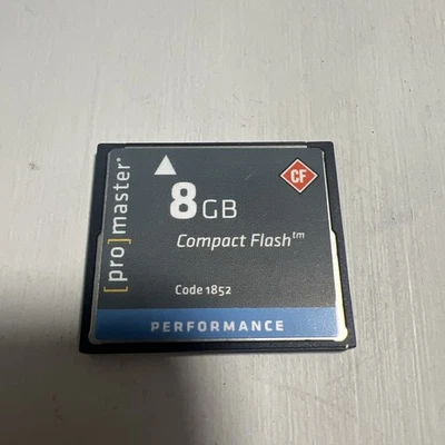 Promaster Performance 8GB CompactFlash CF Memory Card Code 1852 w/ Case - Image 1 of 3