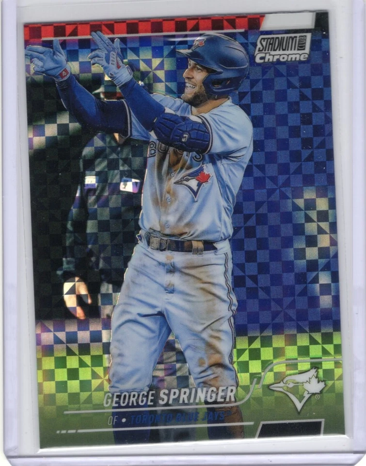 2022 Topps Stadium Club Chrome George Springer #181 X-Fractor Toronto Blue Jays - Image 1 of 2