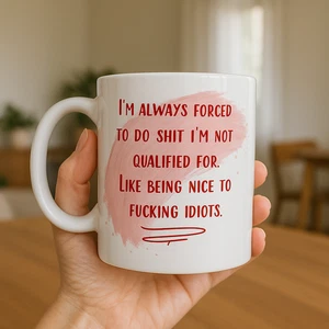 Humorvolle lustige 11 Unzen Keramiktasse für die Arbeit Home Office - Bild 1 von 5