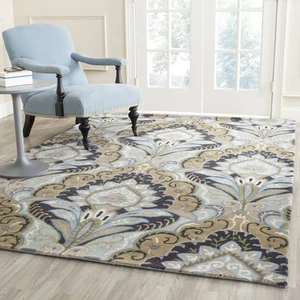 Wyndham Collection Accent Rug - 3' x 5', Blue & Multi, Handmade Modern Wool, ... - Picture 1 of 4