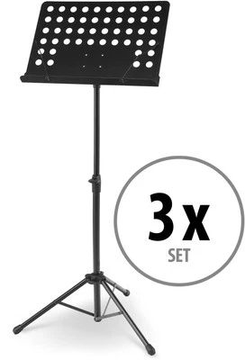 Set 3x Leggio Supporte Musicale per Spartiti Forte Regolabile Altezza 63-115cm - Immagine 1 di 4
