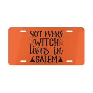 Witch Theme Vanity Plate, Car Decor for Halloween, Custom Front License Plate - Bild 1 von 5