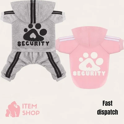 Dog Hoodie Clothes Apparel Soft Security Jumpsuit Sweater Vest Autumn Winter  - Image 1 of 4