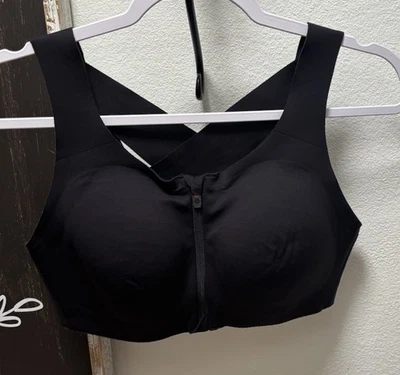 Lululemon Sports Bra Womens 38C Black Enlite Cross Back Hook Closure Seamless - Image 1 of 4