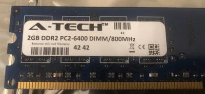 A-TECH 6521 AA 5514 L/H445/V 2GB DDR2 PC2-6400 DIMM/800MHz RAM Memory - Image 1 of 2