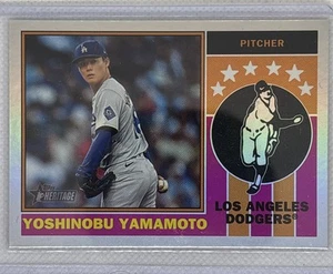 Tarjeta Heritage Yoshinobu Yamamoto Topps 2025 - Imagen 1 de 2