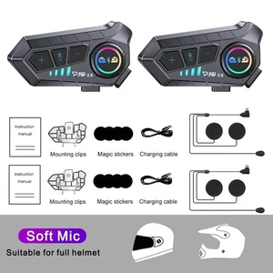 Motorbike / Motorcycle Bluetooth Wireless Headset Earpiece Intercom Waterproof - Picture 1 of 12
