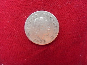 VITTORIO EMANUELE II 50 CENTESIMI 1863 MILANO COD. VITTEMAII-14 - Picture 1 of 1