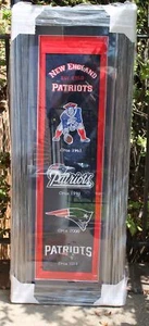 Logotipos de decoración de pared de fieltro de los New England Patriots de 1960 a ahora - Imagen 1 de 4