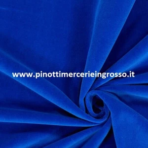 TESSUTO STOFFA VELLUTO SOFT MORBIDO COL BLUETTE ROYAL AL METRO ALTO=CM 145-ITALY - Imagen 1 de 1
