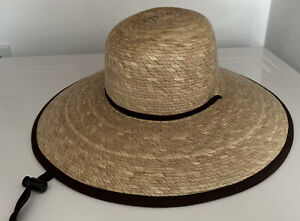 Peter Grimm Brown Straw Sun Hat 100 Percent Natural Fiber Tan One Size Pre Owned