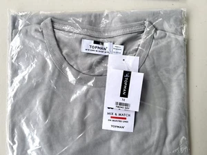 TOPMAN, Men's T Shirt Medium, Gray, 100% Cotton Brand New w/Tags - Picture 1 of 3