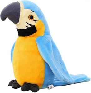 Talking Macaw Parrot Repeat What You Say Stuffed Animal Plush Toy Electronic Rec - Picture 1 of 5