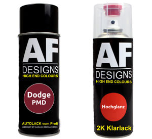 Spraydose für Dodge PMD Medium Red Metallic 2K Klarlack Basislack Sprüh