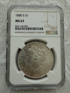 1880-S MORGAN SILBER DOLLAR - NGC MS63 - SAN FRANCISCO - Bild 1 von 2