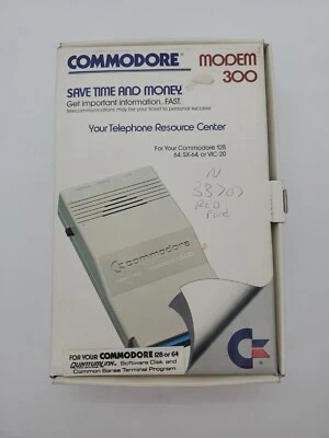 Vintage 1985 Commodore Modem 300 Model 1660 Untested Box, manuals & cables - Image 1 of 4