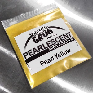 NEW 1 OZ. PEARL YELLOW Pearlescent Mica Powder Fishing Soft Plastic Plastisol - Picture 1 of 3