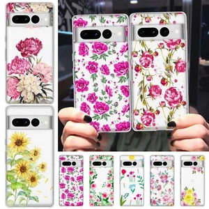 For Google Pixel 8A 8 Pro 7A 7 6A 5A 4 Blooming Flower Phone Case Silicone Cover - Photo 1 sur 90