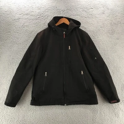 Guess Hoodie Zip Up Jacket Mens Large L Black Zipped Pockets Long Sleeve Casual - Image 1 of 4