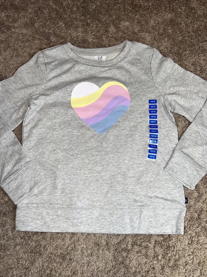 GAP Kids Fleece lined Sweatshirt Size M (8) Ivory Gold EUC