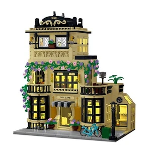 City Cafe Architecture Building Kit with LED Lights,3 Levels City Cafe Model ... - Picture 1 of 12