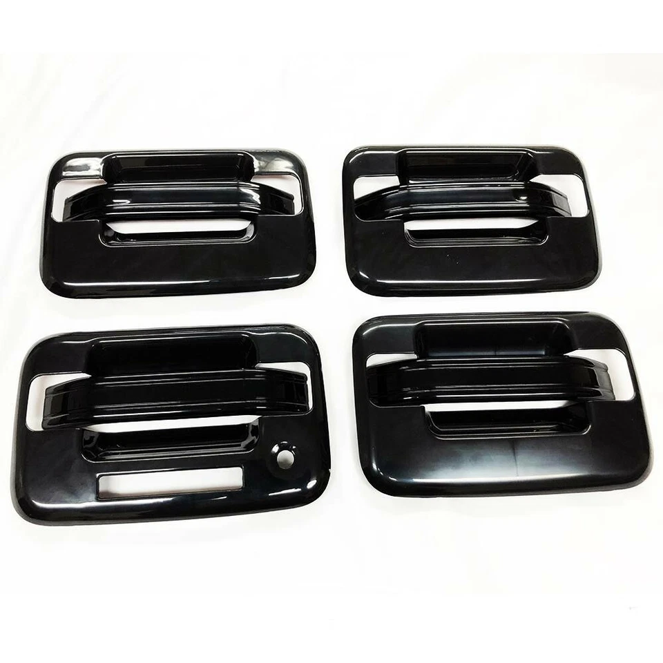 Cubierta de manija de 4 puertas negra brillante para Ford F-150 F150 2004-2014 con teclado Foto 1 de 1