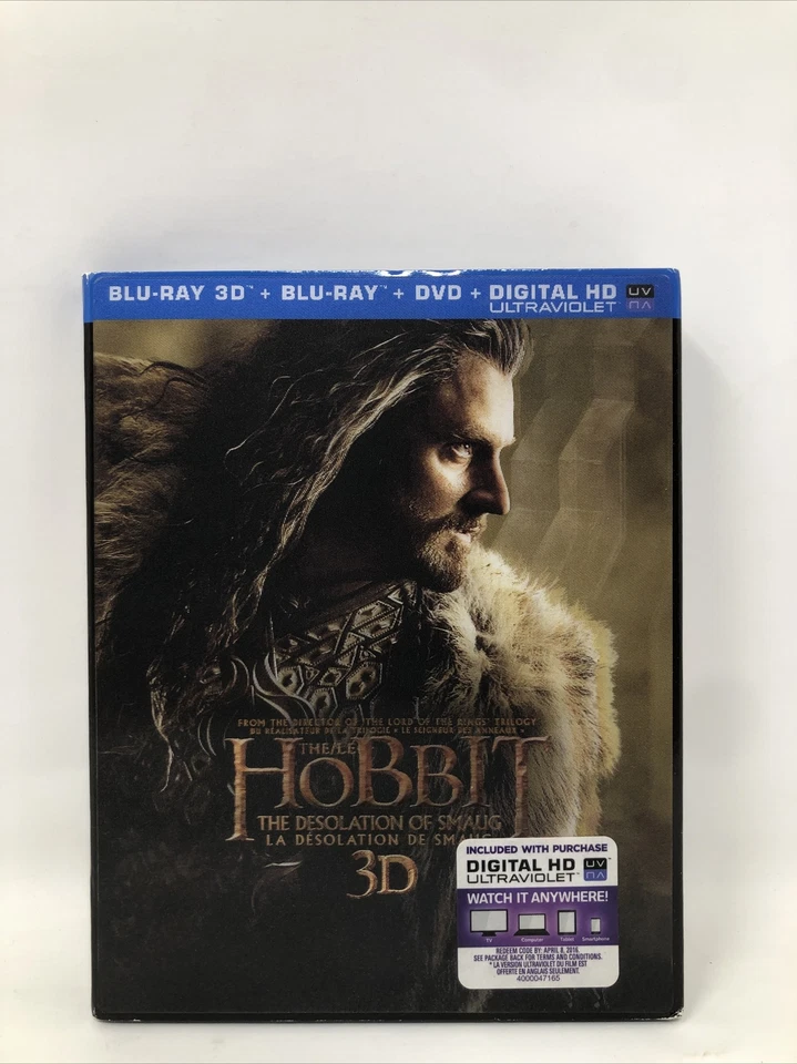 The Hobbit: The Desolation of Smaug (Blu-ray/DVD, 2014, 5-Disc Set, 3D) Hologram - Image 1 of 3