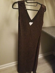 Ricciel Damen Metallic Freizeitkleid V-Ausschnitt Größe Small - Bild 1 von 4