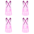Work Apron House Clear Apron for Kitchen Hair Salon Barber (Pink Ribbon)