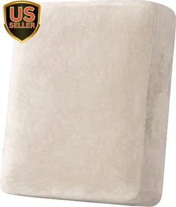 Velvet Stretch Couch Cushion Cover Plush Cushion Slipcover for Chair Cushion ... - Picture 1 of 1