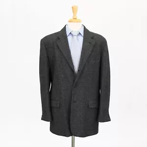 Perry Ellis 42L Gray Sport Coat Blazer Jacket Solid 3B Wool - Picture 1 of 11