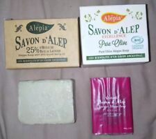 Alepia - 4 SAVONS D'ALEP neufs - 25% / Rose&Oud / Huile d'Argan / Pure Olive Bio